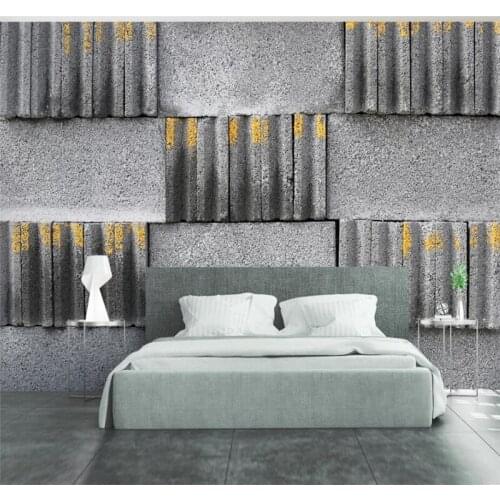 Milofi custom 3D wallpaper mural Nordic industrial abstract personality three-dimensional background wall living room decorative