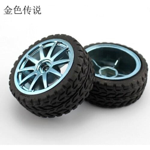 65mm Rubber Hub Hexagonal Hole Wheels Tire DIY Toy Model Accessories For Line Patrol Car Smart Car Robot F17669