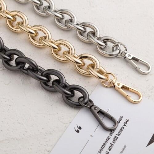 8pcs 30cm Replacement Metal Chain Bag Strap Hardware Antique Bronze Silver Golden Bag Strap Alloy Chain Handbag