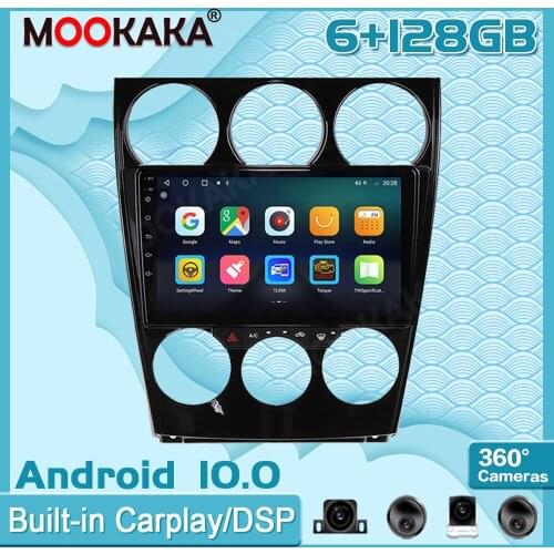 6+128GB Android 10 For Mazda 6 2006-2012 Surround View Camera Car Multimedia Player Stereo Radio GPS Navigtion Recorder