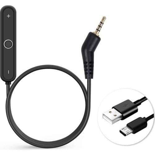 Bluetooth 5.0 Handsfree Music Receiver Wireless Stereo Audio Adapter for Bose QC3 Quiet Comfort QuietComfort QC 3 Headphones