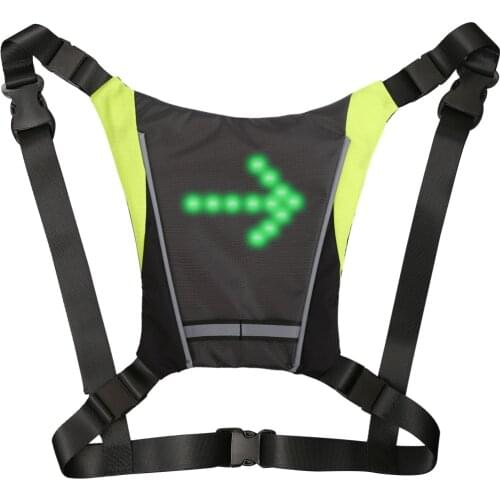 Wireless Turn Signal Light Riding Running Lighting Vest Safety Reflective Warning Vests Cycling LED Signal Vest Bike Safety