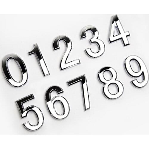 Numeral Door Plaque House Sign Plating Gate 0 to 9 Plastic Number Tag Hotel Home Sticker Door Label