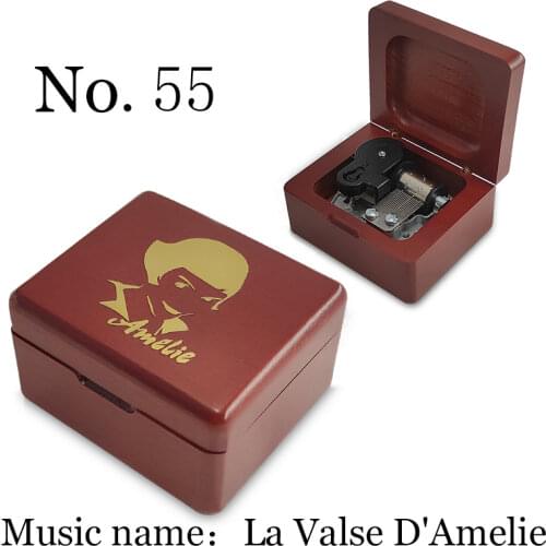 Wooden mechanical amelie ponyo Nausicaa howl kiki InuYasha summer Music Box Birthday Christmas new year Valentines day gifts