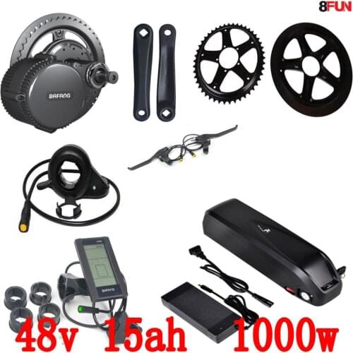 Bafang BBSHD 48V 1000w motor bbs03 electric bicycle motor kit +48V 1000W battery 48V 15AH electric bike battery