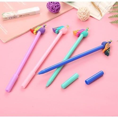 60Pcs Cartoon Animals Gel Pen Cute Peacock Magic Pens Kawaii Gel Pens School Writing Novelty Stationery Girl Gifts 2020 new