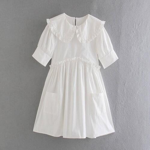 JC·KILIG 2021 Lotus Border Doll Neck Dress DP9406