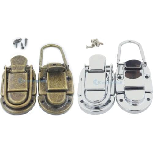 10 Sets Metal Toggle Case Catch Latch Trunk Use for Drawbolt Closure Suitcase Bag Nickel Bronze Choice