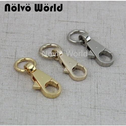 Nolvo World 20pcs 13mm 3 colors 1/2" Metal Round Head Dog Buckle Swivel Snap Hooks Handmade Leather Goods Accessories