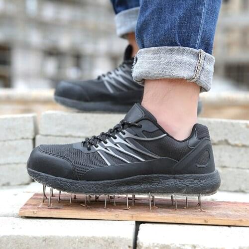Fashion Safety Shoes Men Working Shoes Mens Sports Shoe Breathable Steel Toe Cap Men Sneakers