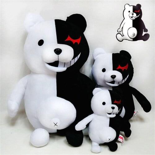 25/35cm New Dangan Ronpa Dolls Super Danganronpa 2 Monokuma Black & White Bear Plush Toy Soft Stuffed Animal Dolls Christmas toy