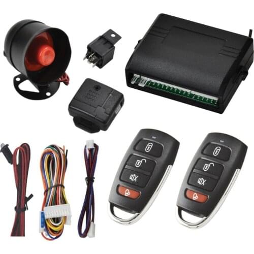 Car Alarm Vehicle System 1-Way Universal Protection Security System Keyless Entry Siren + 2 Remote Control Burglar