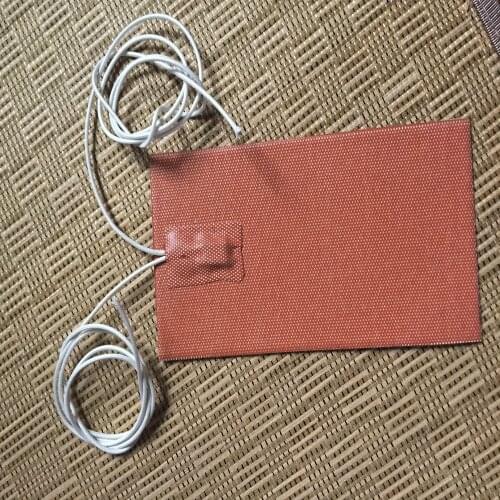 Plate for the warming of motor oil in the carter 100x150 220V 250w 90 deg Oil drum heater Silicone Heater w/Deg 90 C thermostat