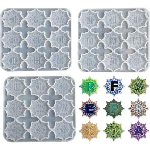 Lace letter Pendant Key buckle DIY Decorative Silicone Model Tools