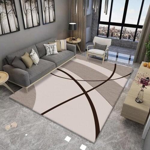 Nordic Simple Printed Carpets For Living Room Geometric Pattern Home Decor Area Rug Non-Slip Bedside Floor Mat Free Shipping New