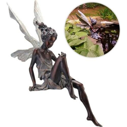 Fairy Tale Statue Fairy Statue Garden Ornament Durable Resin Craft Landscaping Yard outdoor indoor Decor accessories