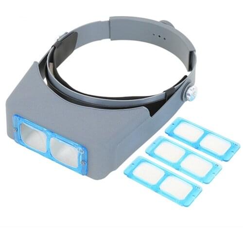 LED light head loupe magnifier for eye strain head mounted Professional headband LED magnifier