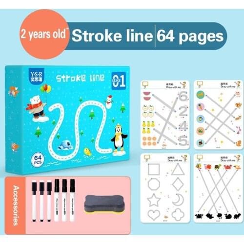 Magical Tracing Workbook Reusable Calligraphy Copybook Practice Drawing Book Toddler Learning Activities For Kids Children Toys