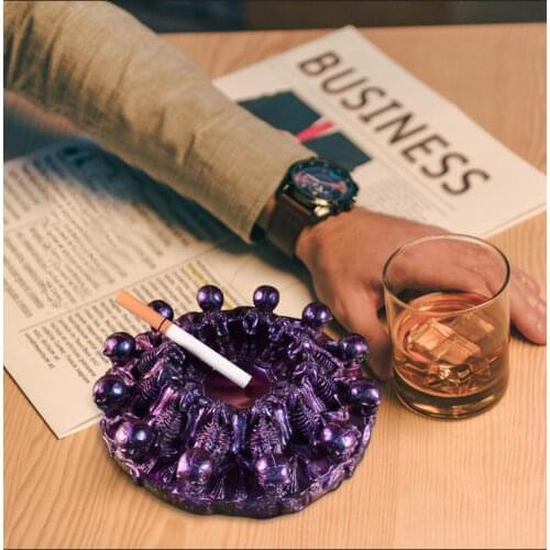 1pcs Creative Skull Ashtray Mold Storage Box Silicone Mold Uv Epoxy Resin Mold DIY Jewelry Making Accessories Home Decor