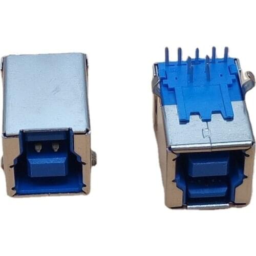 5Pcs USB 3.0 Female Type B 9 Pin DIP Right Angle PCB Connector For Printer Port