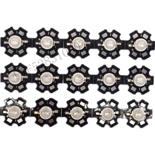 50pcs/lot 3W UV LED ultra voilet led high power led lamp light 395-400nm with 20mm star heatsink