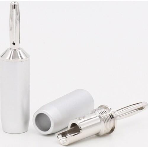 8pieces Hight Quality rhodium plated Speaker cable banana plug,terminal connector