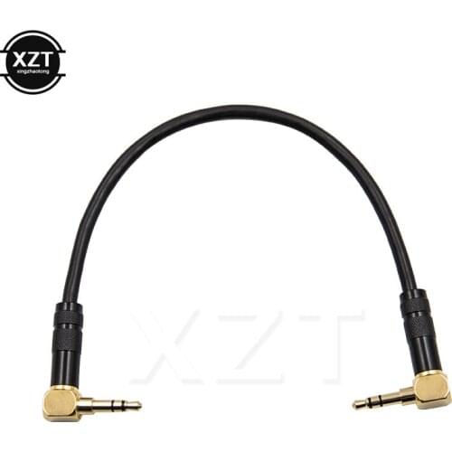 Audio Jack 3.5mm Aux Cable Male to Male 90 Degree Angle Round Audio Cable for Computer cable adapter