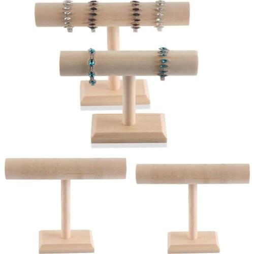 Bracelet Watch Necklace Jewelry Organizer DIY Wood Display Stand Holder Jewelry Accessory T-BAR