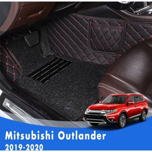 For Mitsubishi Outlander 2019 2020 (5 seats) Luxury Double Layer Wire Loop Car Floor Mats Carpets Auto Interiors Accessories