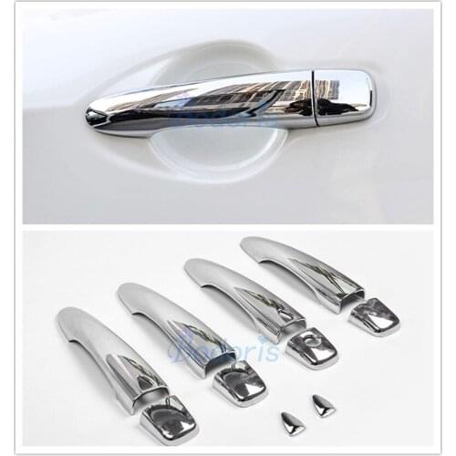For Nissan Qashqai 2016 2017 2018 2019 Door Handle Cover Frame Grab Panel Trim With Smart Hole Chrome Car Styling Accessories