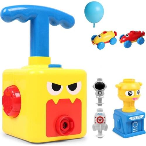 Electric Balloon Launch Tower Toy Puzzle Fun Education Inertia Air Electric Balloon Car Science Experiment Childrens Toy Gift