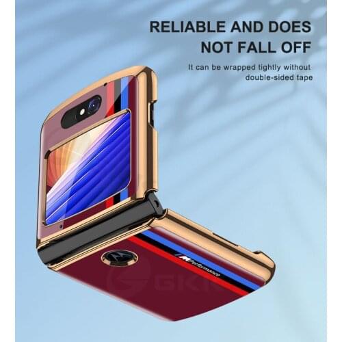 GKK Organic Glass Fold Case For Motorola Moto Razr 5G Luxury Plating Pattern Shockproof Edge Cover For Moto Razr 5G Case Funda