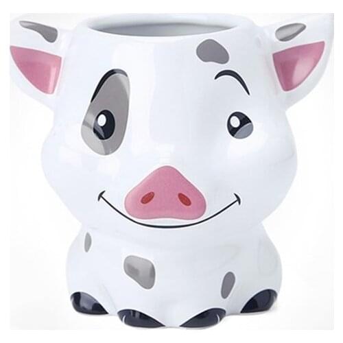 250ml Disney 3D Cartoon Pig Water Cup Coffee Milk Tea Ceramic Mug Home Office Collection Cups Festival Gifts
