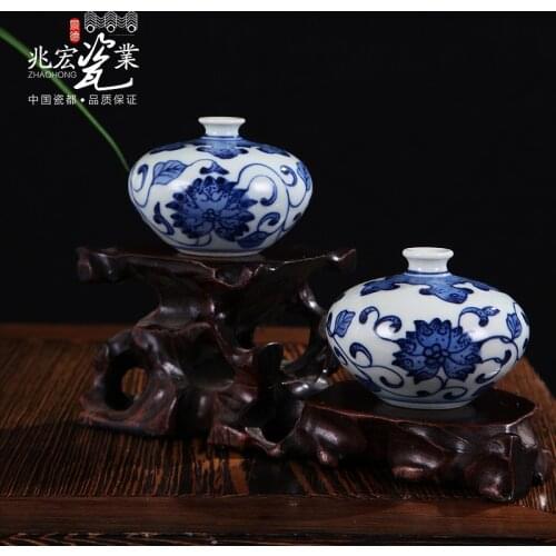 Siu Hong Jingdezhen ceramics the study of classical Chinese style decoration porcelain Mini vase ornaments