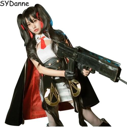 Game Girls Frontline FN57 Cosplay Costumes Dresses Clock Synthetic Wigs Hair Battle Uniform Carnival Outfit Full Set Women Girls