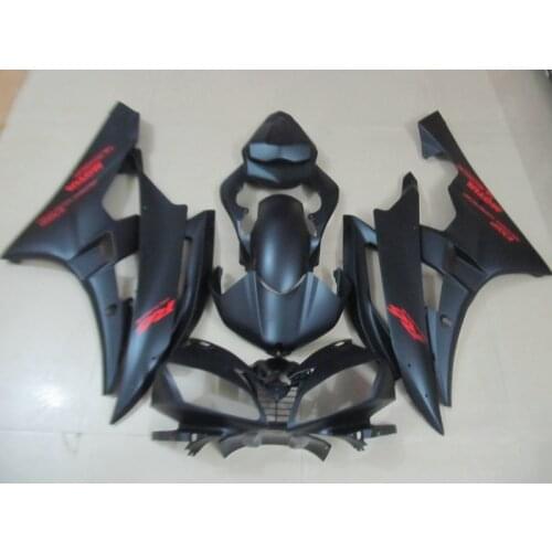 Injection molding free 7 gifts fairing kit for Yamaha YZF R6 06 07 matte black fairings set YZFR6 2006 2007 FS23