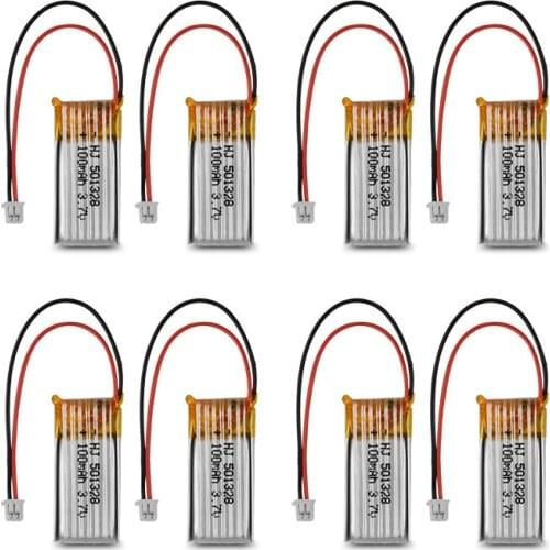 1S 3.7V 100mah Lipo Battery PH1.25 Plug Connector for 1/28 RC Drone Mini Quadcopter Helicopter Car Spare Parts