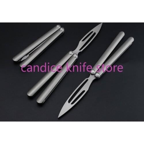 New Arrival Fiore Butterfly Trainer Knife 440C Blade Channel Titanium Alloy Handle Ball Bearing Free-swinging EDC Jilt Knives