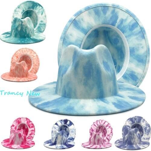 Fedora unisex hat felt cap fedoras multicolor fedoras hat party hat church top brim hat for women and men Derby cap