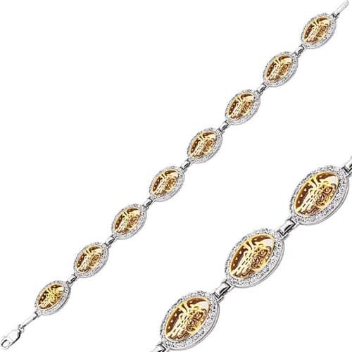 Tevuli 925 Sterling Silver Ottoman Tuğralı Womens Bracelet
