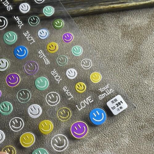 Three-Dimensional Nail Stickers Japanese Stickers 5d Nail Stickers Color Smiley Nail Art Decoration Stickers Nail Art Stickers