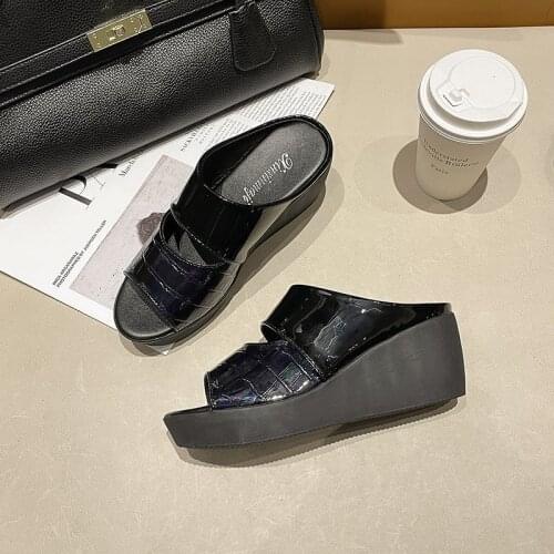 Shoes Women Wedges Heels Sandals Summer New Red Beach Slippers Zapatillas Mujer Casa Sapatos Femininos