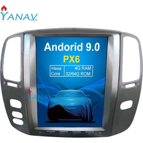 Tesla style Android Vertical Screen For-LEXUS LX470 2004-2006 GPS Navigation DVD Receiver Auto radio carplay car dvd player