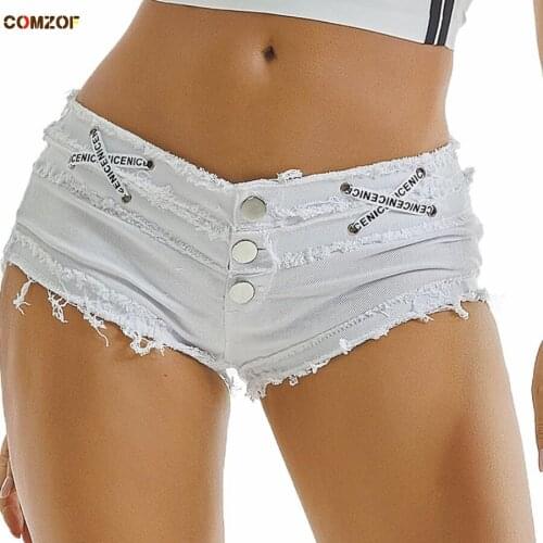 High Quality Women 2021 Summer Denim Shorts Hot Jeans Night Club Low Waist Pole Dance Short Pantalones Cortos De Mujer