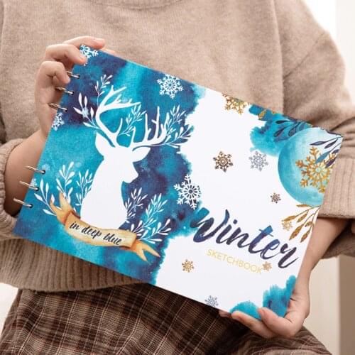 Yisuremia 50 Sheets Thickened Paper Sketch Book Art Drawing Painting Book Graffiti Sketchbook Kawaii School Office Stationery