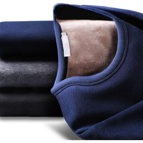 Long Johns Sets Tops +Pants Winter Man Velvet Underwear Sets Men Thermal Underwear Long Winter Clothes Men Thick Keep Warm Solid