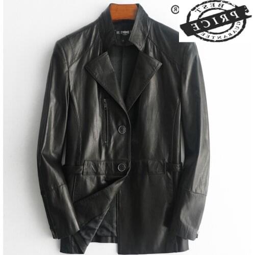 100% Real Sheepskin Coat Men Spring Autumn Clothes 2021 Korean Business Natural Genuine Leather Jacket Mes Jackets 12001