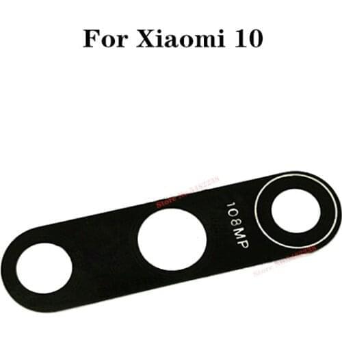 100% Original Back Camera Glass Lens Cover For Xiaomi Mi 10 Mi10 M10 Rear Camera Outside Glass Lens With Stickers Replacement