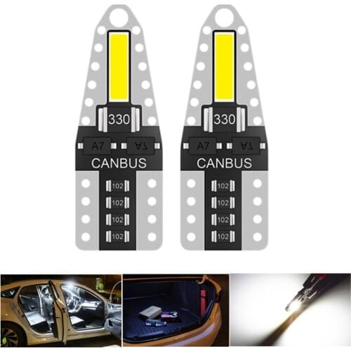 2pcs T10 LED W5W Interior light 7020 2smd Car Led Reading Light Clearance Light Truck Lamp white for toyota corolla yaris chr