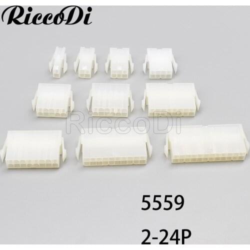 20PCS 4.2mm 5559 GPU2/4/6/8/10/12/14/16/18/20/24P ATX Female Connector for PC Modding Graphics Card Power Supply PlasticShell